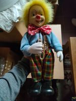Porzellan Clown mit Spieluhr und Bewegung