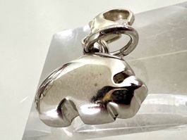 Silber925 Anhänger Charm Happy Elephant Glücksbringer massiv