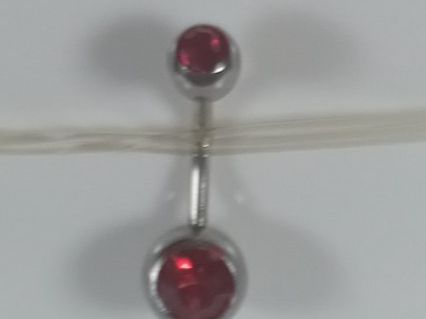 Gioielli per piercing: bauchnabelpiercing mit rot kristall,,gefärbt – Nuovo (secondo la descrizione) da Basel venduto da bij_5hqd