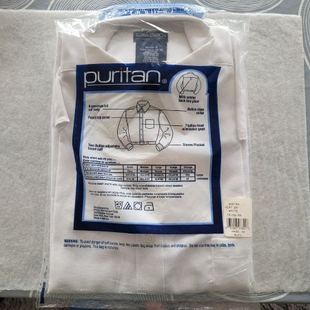Neues Herrenhemd Puritan, Grösse S, Weiss, NEU / OVP