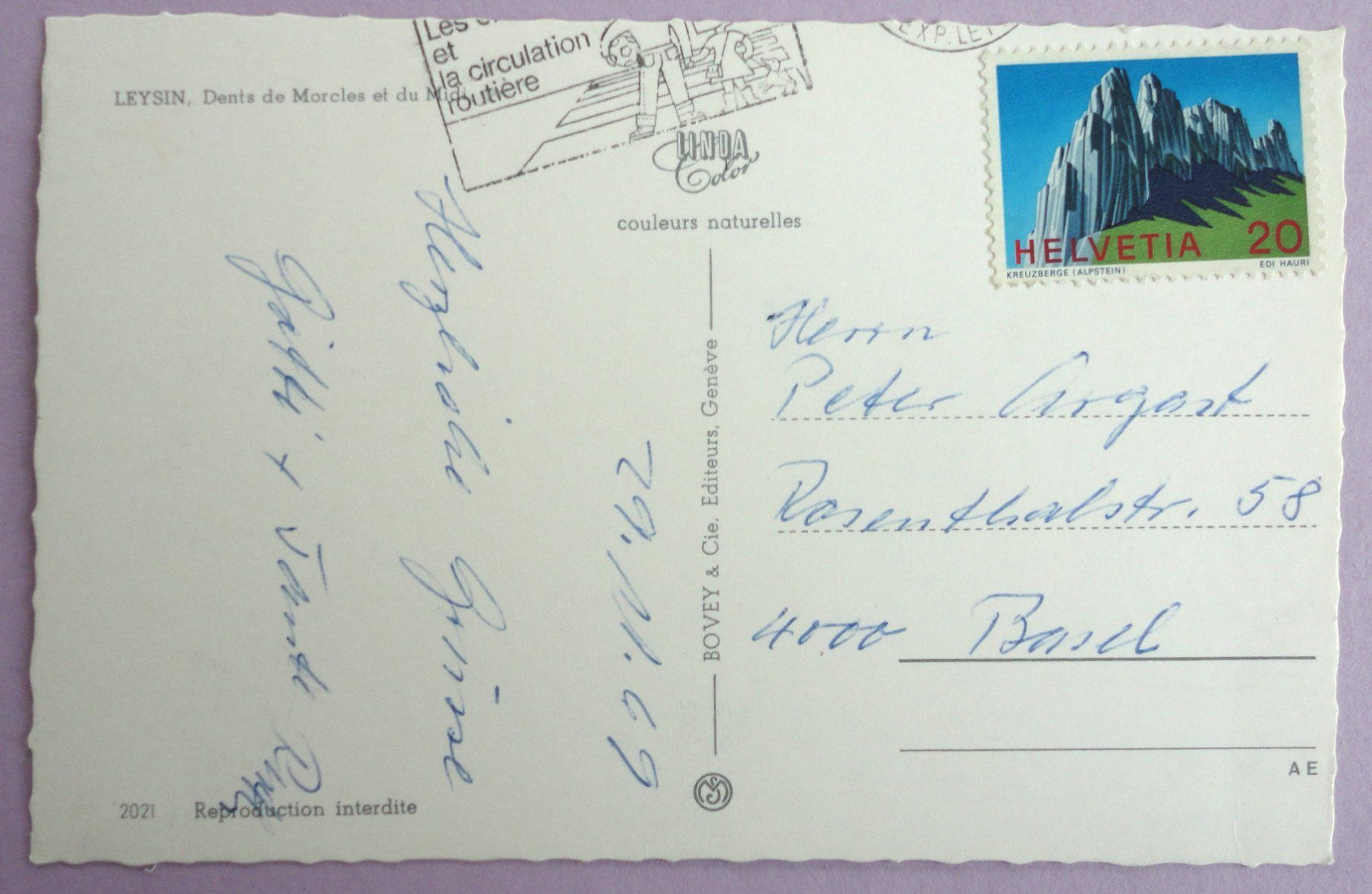 Cartoline postali: Leysin, Dents de Morcles et du Midi – Usato da Fétigny venduto da Billy2miny 1