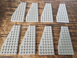lego 30355 lot de 8 pièces Light Bluish Gray Wedge, Plate