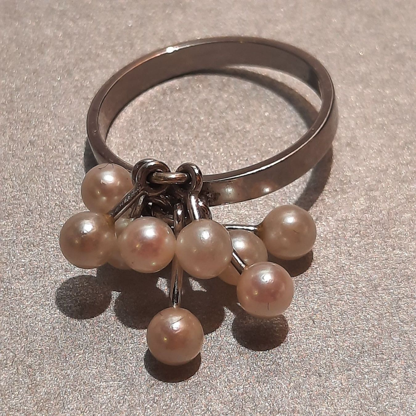 Anelli: Eleganter Weissgoldring mit Süsswasserperlen – Usato da Unterägeri venduto da Altgoldschmuck 3