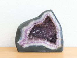 1A - Amethyst - Druse - Geode - Mineral - Edelstein - Quarz