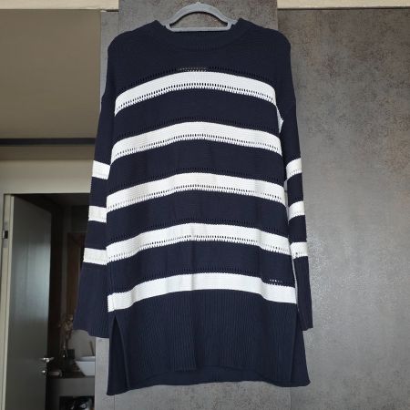 🐸 GANT LONG PULLOVER M BIO BAUMWOLLE GESTREIFT