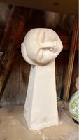 Skulptur aus Gips, Abstraktes Frauengesicht, Rarität