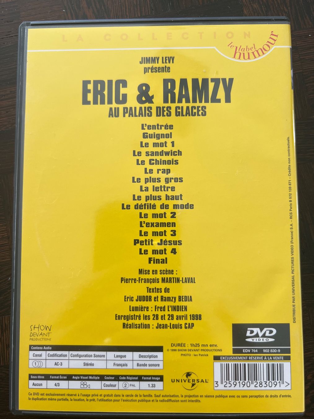 Tutti i DVDs: DVD Éric & Ramzy au palais des glaces – Usato da Bouveret venduto da Feelgoodtrading 1