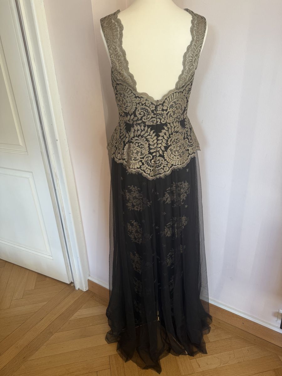Kleider: Robe de soirée / gala Marchesa Notte élégante noire & dorée – Gebraucht aus Lausanne von Stephaniesdressing 7