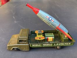 Blechspielzeug Mobile Missile Launcher grün gebraucht