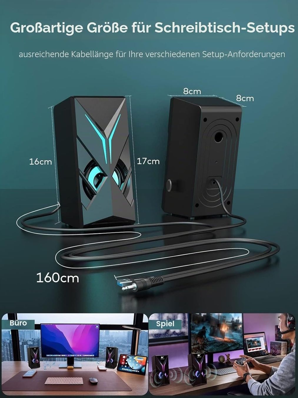 Lautsprecher: Gaming Lautsprecher 10W RGB LED USB Desktop – Neu und originalverpackt aus Schaffhausen von her_zt65 4