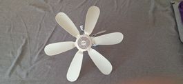 Ventilator kann ganz einfach an die Decke gehängt werden 