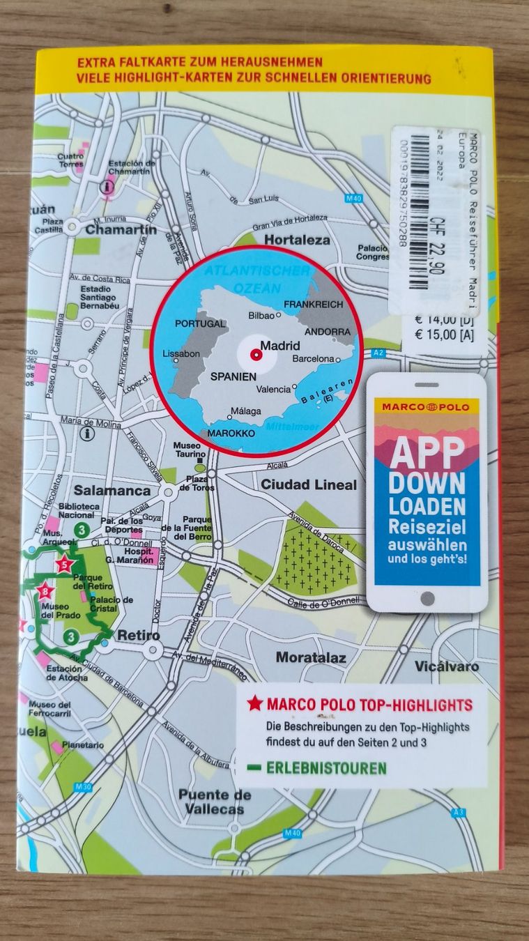 Libri: Madrid Reiseführer Marco Polo – Usato da Schaffhausen venduto da philscardstore 1