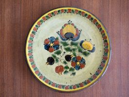 Teller floral Stucki-Moser Wichtracht, Bauernkeramik vintage