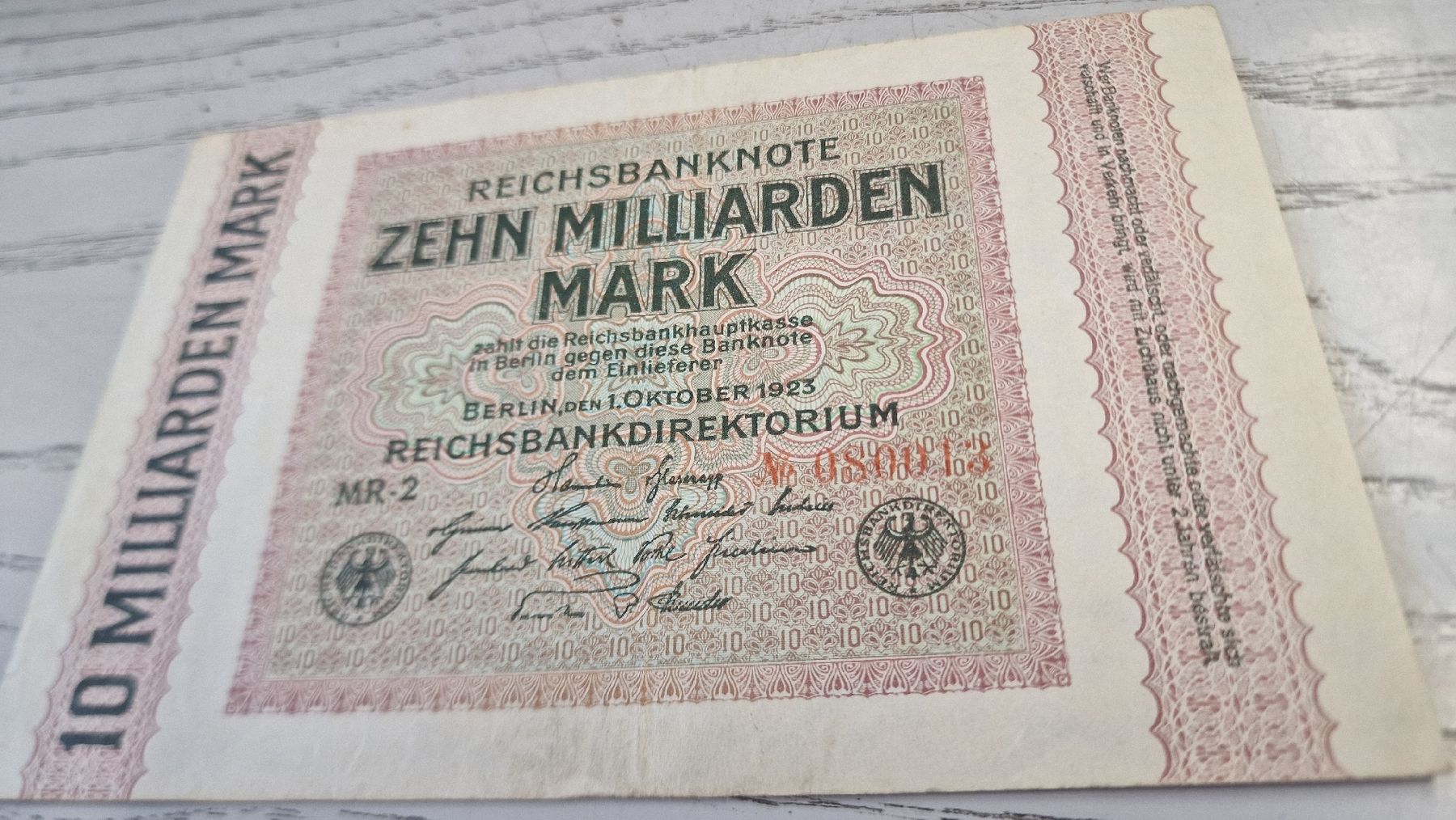 Banconote: Reichsbanknote 10 Milliarden Mark 1923 – Nuovo (secondo la descrizione) da Herisau venduto da Antiques.AR