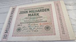 Reichsbanknote 10 Milliarden Mark 1923