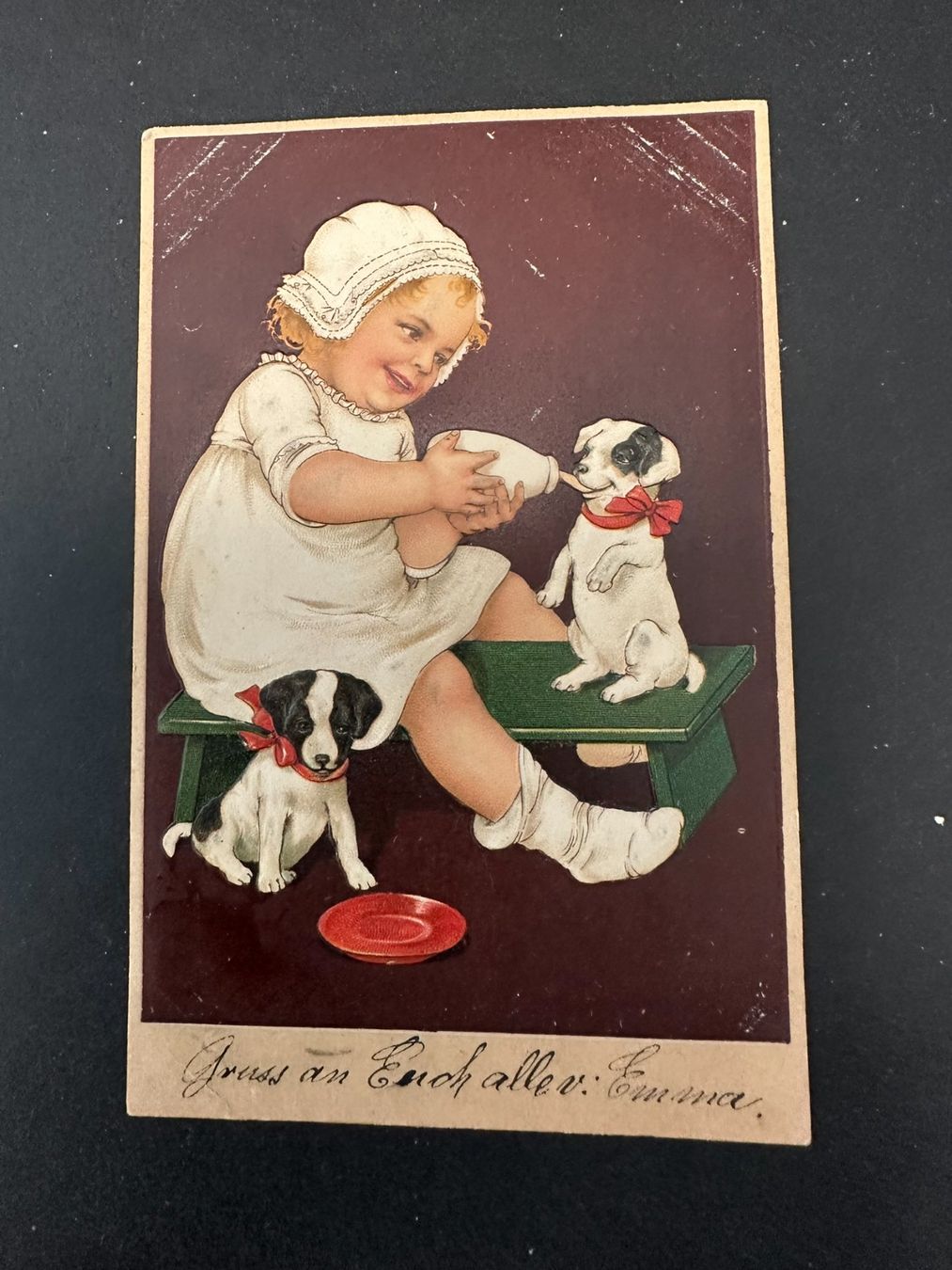 Cartoline postali: zwei Karten mit Kindermotiven – Usato da Lyssach venduto da Zsag 1