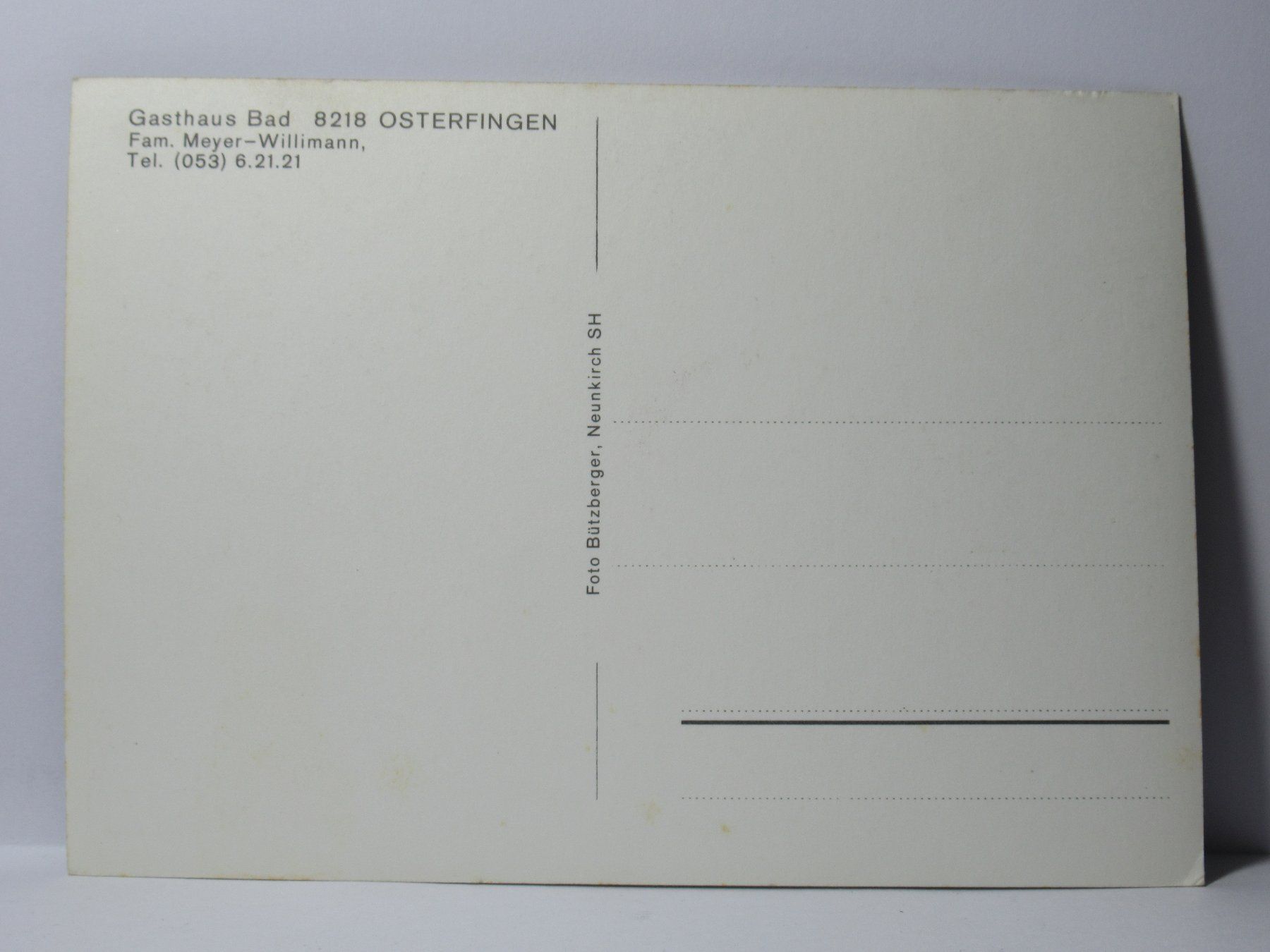 Cartes postales: Gasthaus Bad , Osterfingen – Neuf (Voir description) à Grenchen par Bluemchen1900 1