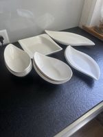 Geschirr Set weiss Keramik diverse Formen 11 Teile