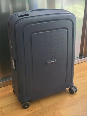 Samsonite S'Cure Spinner 55 Limited Edition Navy Blue Stripe
