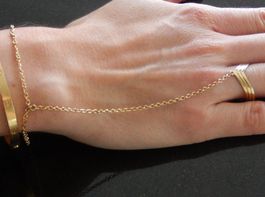 Orig. ARME DE L'AMOUR  gold-plattiertes Finger-Armband