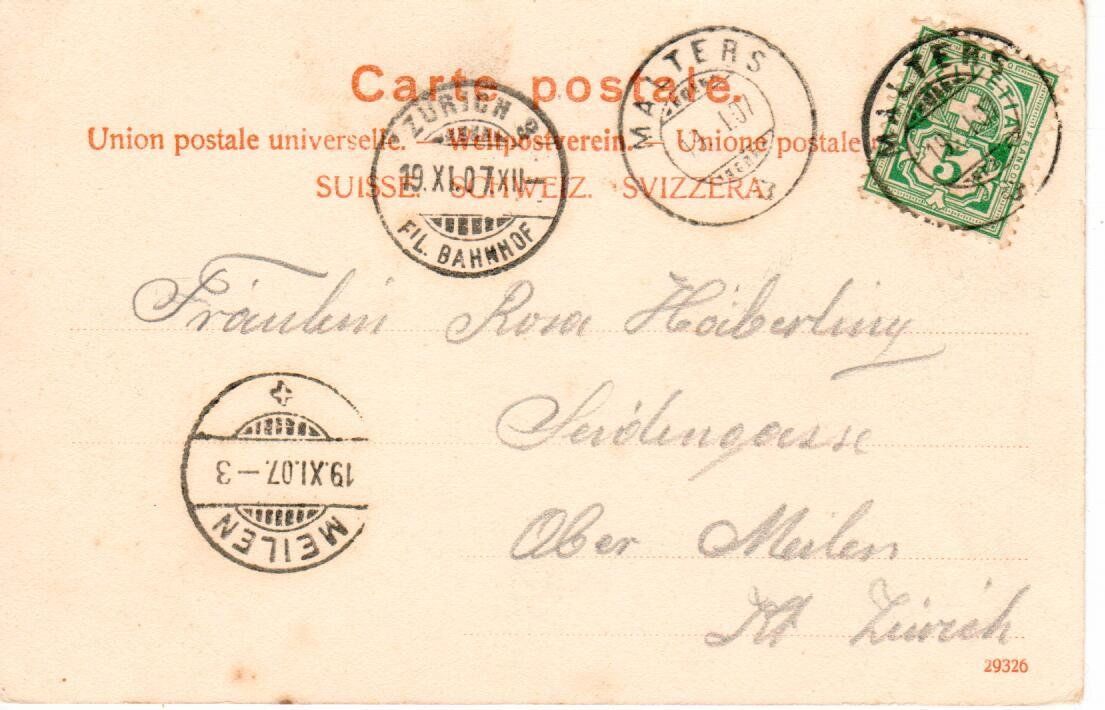 Ansichtskarten: Malters 1907 – Gebraucht aus Wolhusen von Curver9 1