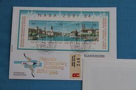 PTT, Sonderstempel, NABA Züri 84, Sonderblock, 22.6.-1.7.198