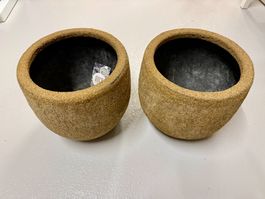 Gartentöpfe in Steinoptik von Kirschke (23cm x 25cm)