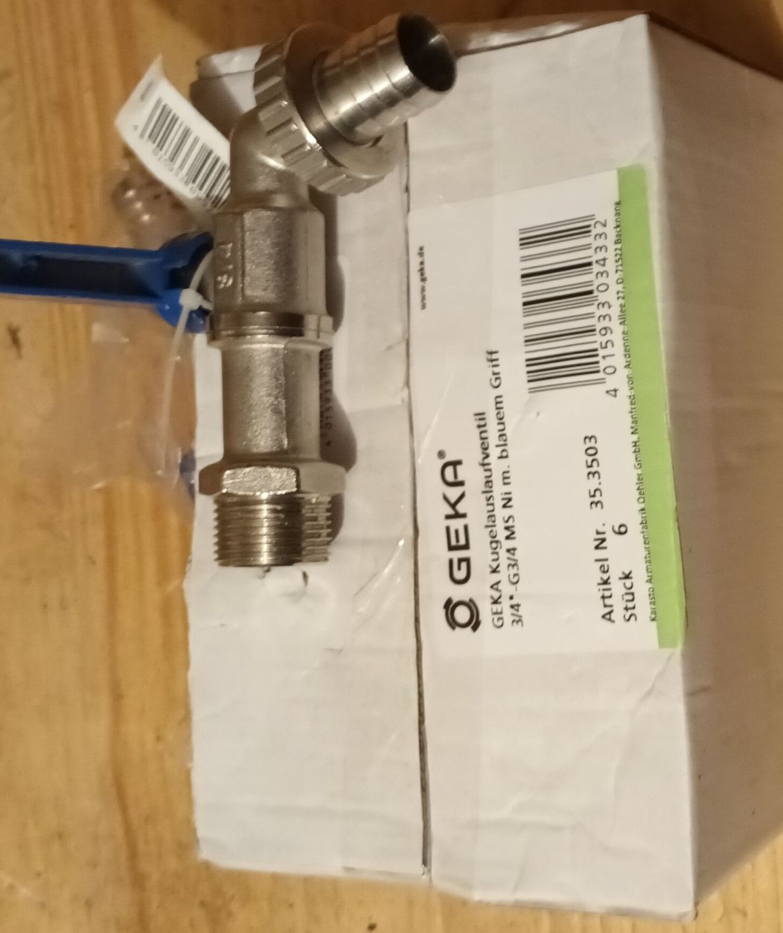 Armaturen: GEKA Kugelauslaufventil 3/4" neuwertig – Neu und originalverpackt aus Steinen von HELD84