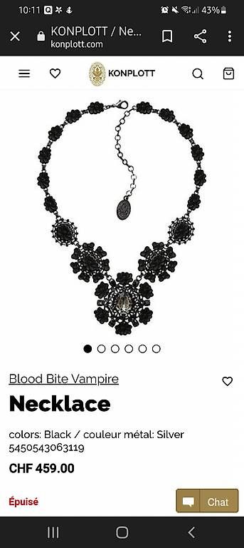 Catenine: Konplott Kette Schwarz Blood Bite Vampire – Usato da St. Gallen venduto da dan_w62f 2