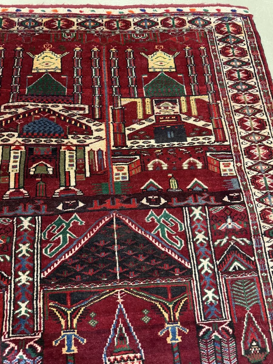 Tapis: Orientteppich Gebetsteppich rot mit Muster  – D'occasion à Strengelbach par RaenAntikDesign 3