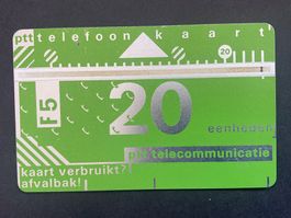 Erste niederländische Telefonkarte aus dem Jahr 1986