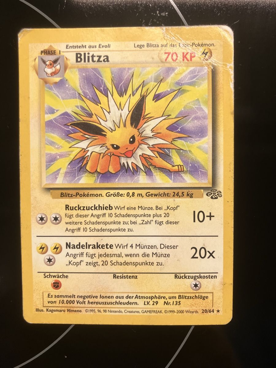 Pokémon Carte collezionabili: Pokemon TCG Blitza, Rare, Set Jungle – Usato da Lyss venduto da Sandera20