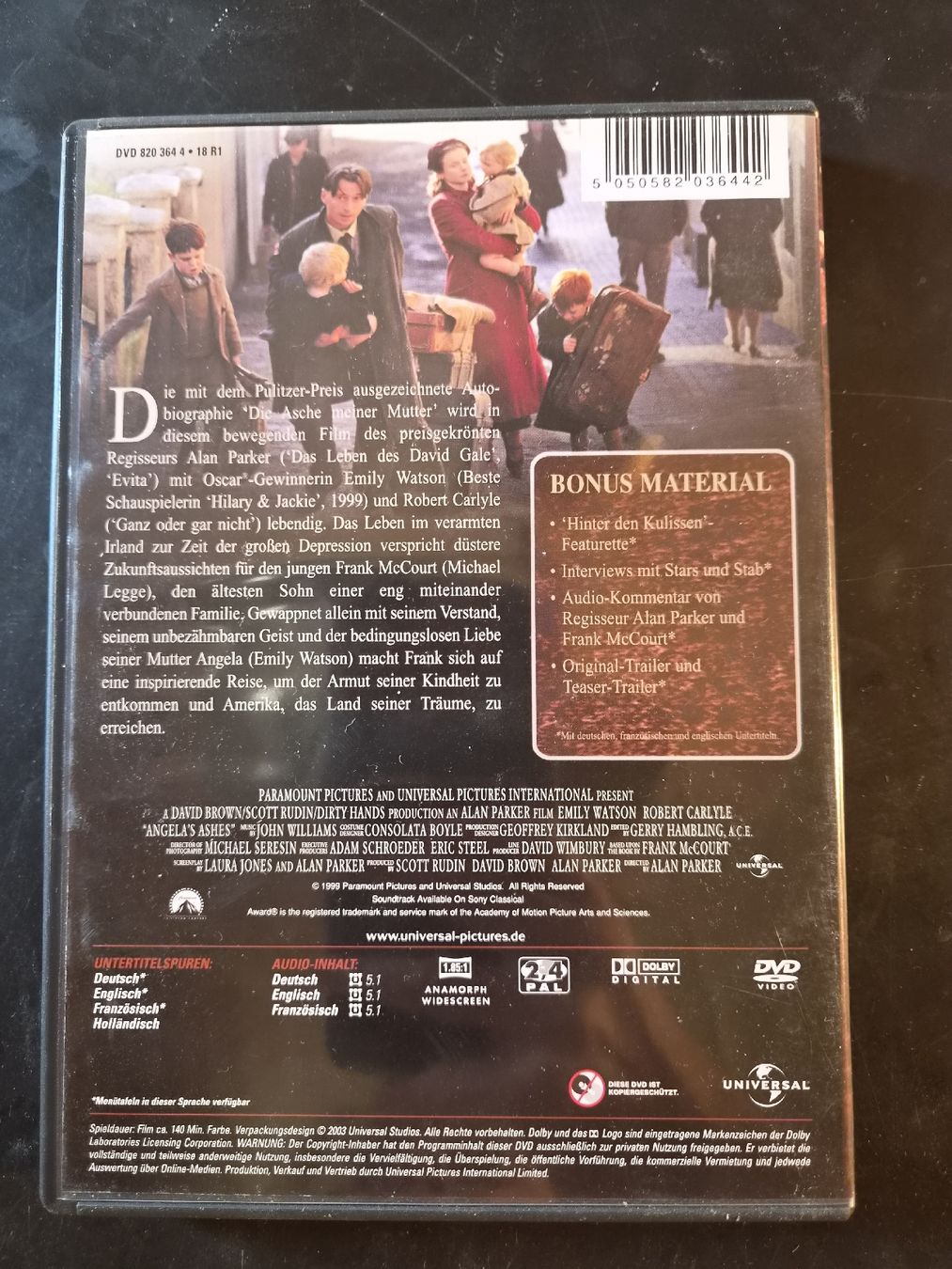 Tous les DVDs: Die Asche meiner Mutter /Angela's Ashes DVD – D'occasion à S-chanf par pat_9lxp 1