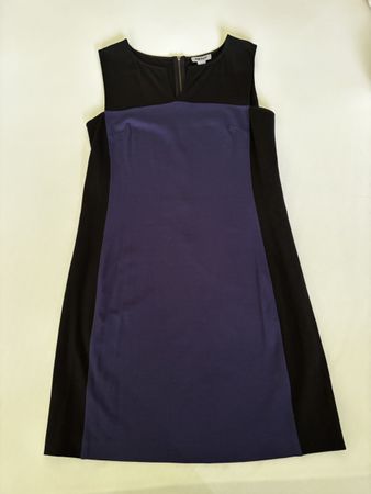 Elegantes DKNY Kleid Gr. S/M, lila-schwarz, Sommer-Look