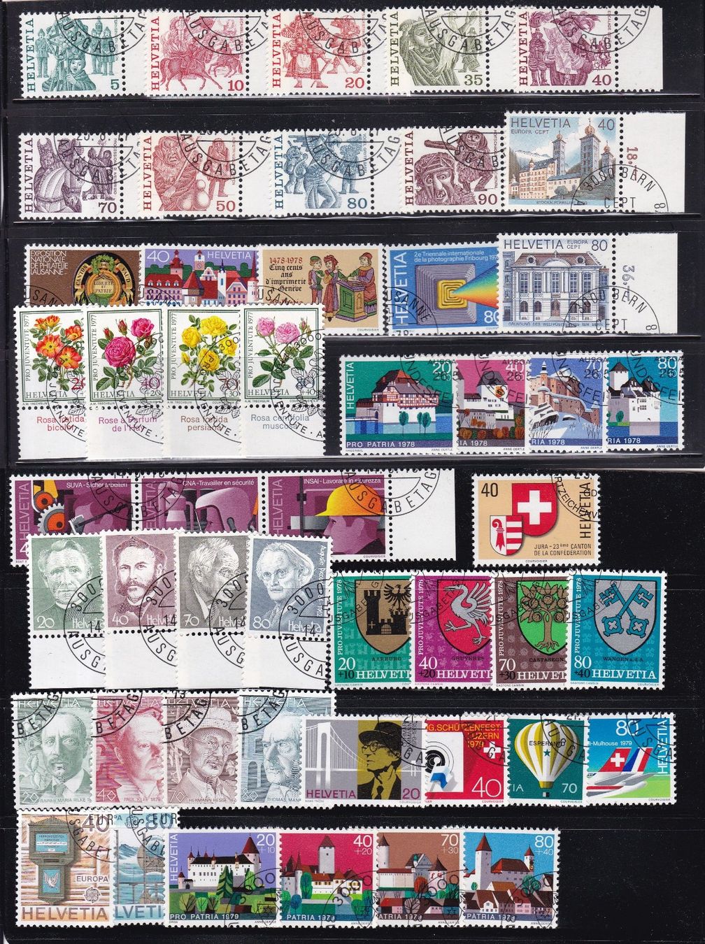 Tutti i francobolli: CH Briefmarken-Steckkarten, bunt gemischt – Usato da Münchwilen AG venduto da Nesar 4