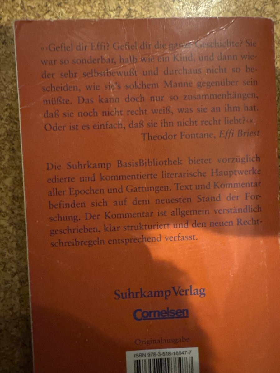 Libri: Theodor Fontane: Effi Briest – Usato da Madiswil venduto da Noahx3m 1