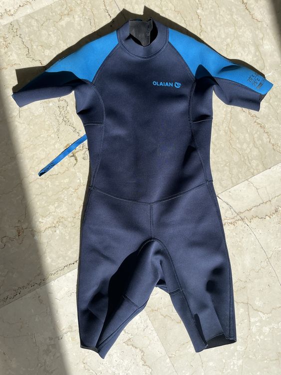 Lansru Combinaison Néoprène Enfant 2 Mm Courte – Fermeture Éclair Intégrale, Protection UV, Surf Natation Plongée
