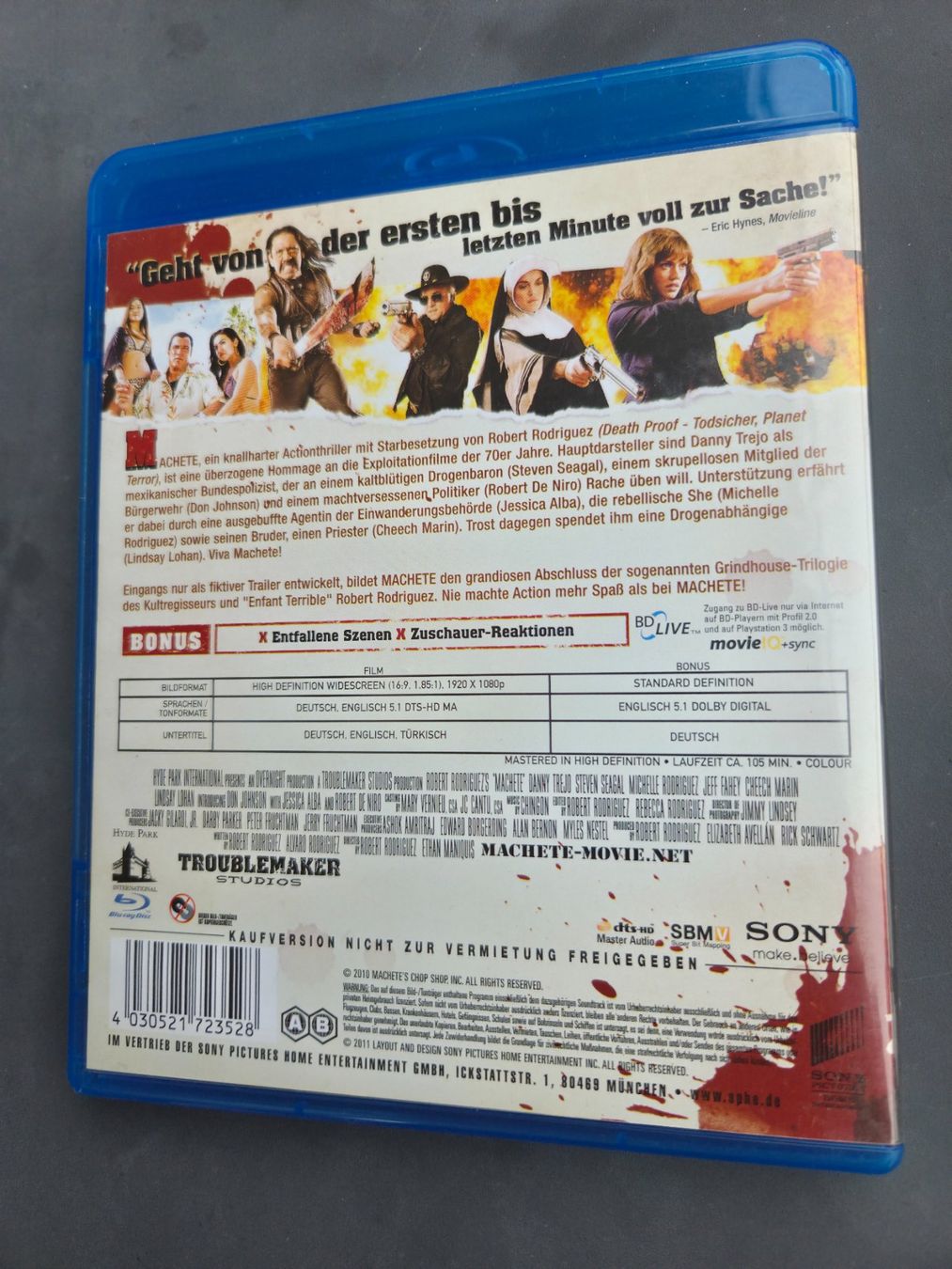 Tutti i DVDs: 🎬 Machete (Blu-ray) – Usato da Aldesago venduto da lusuardi 1