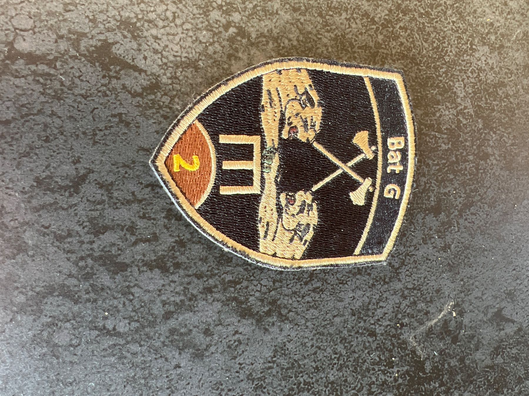 Schweizer Armee Placchette & Badge: Badge 2 Bat G mit Schriftzug – Usato da Thun venduto da IBT1