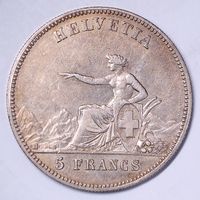 Schützentaler 1865 La Chaux-de-Fonds 5CHF