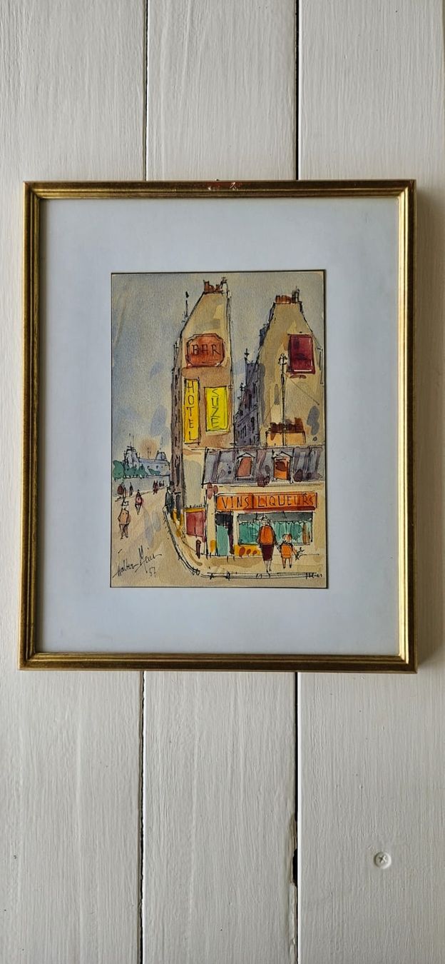 Dipinti: Paris, Gruppe von 3 Original Aquarellen – Usato da Ballwil venduto da hei_yh7b
