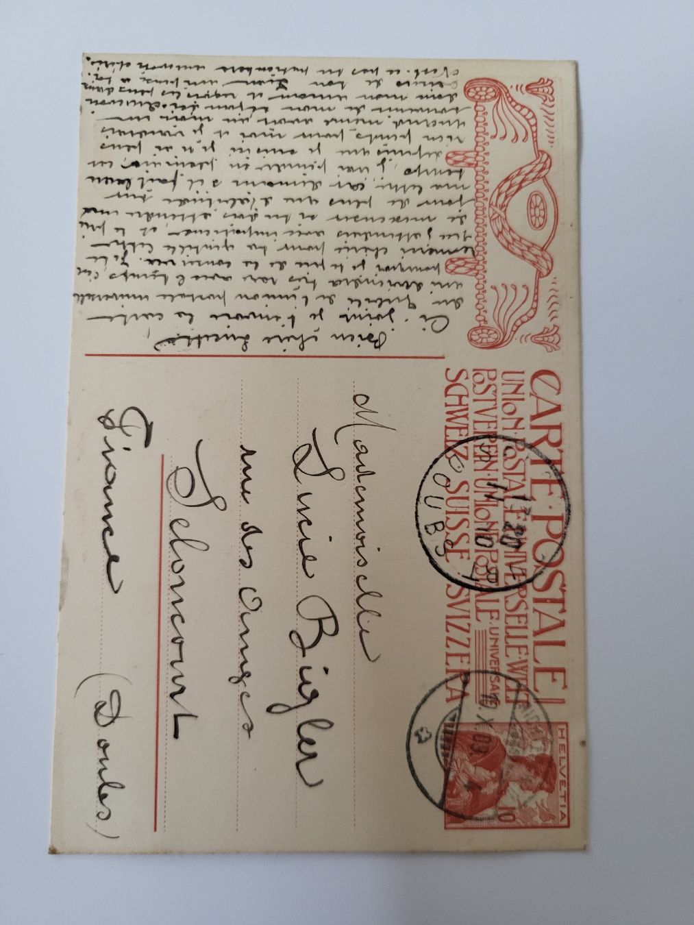 Cartes postales: Ansichtskarte 1909 Luni Postale Universelle RN – D'occasion à nunningen par mic_88k2 1