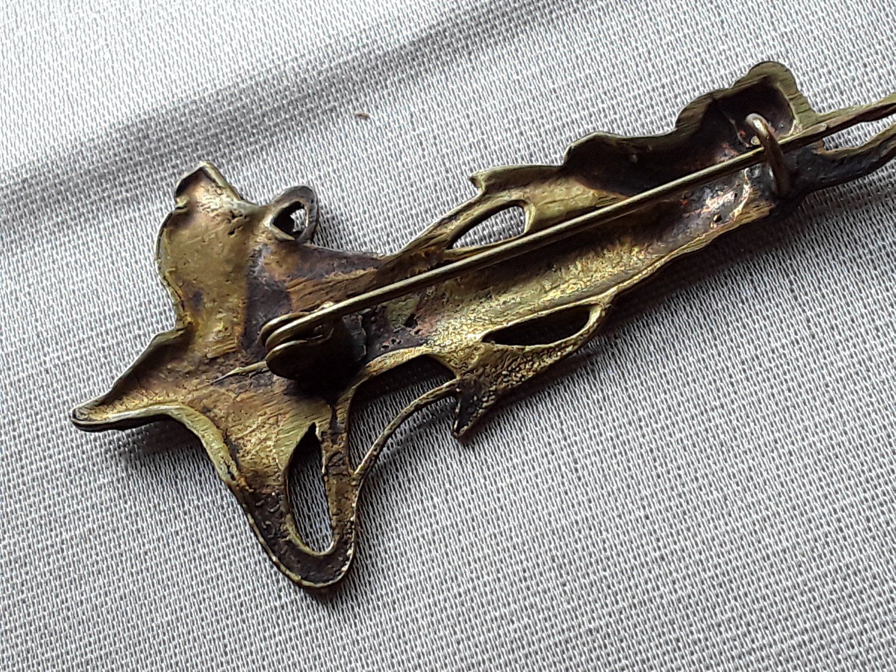 Spille & Fermagli: Originale Jugendstil Brosche Messing  um 1900 – Usato da Zürich venduto da helsan 5