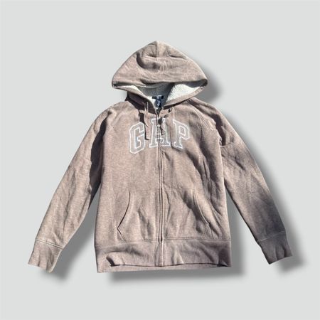 Gap Y2K retro fluffy zip hoodie