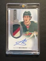 Adam Beckman 2021 Rookie Auto Patch Minnesota Wild