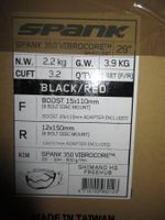neuer SPANK Radsatz 29" 2200g 15o 20x110mm 12x150 o12x157mm