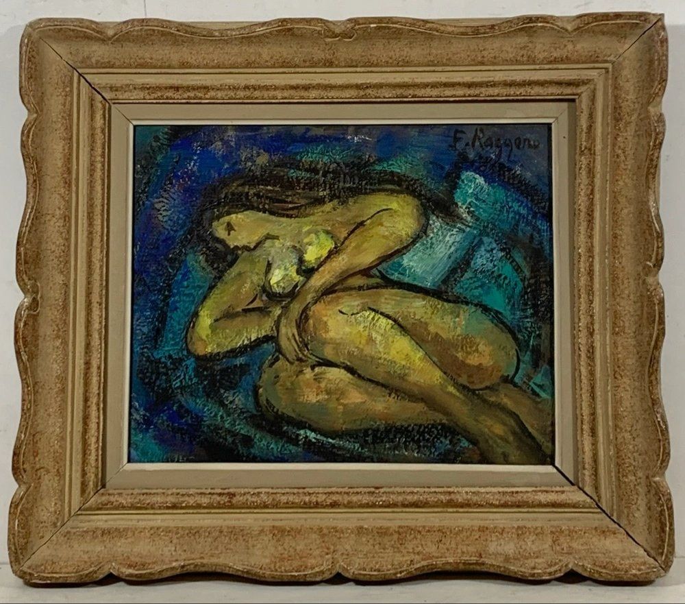 Tableaux: F. Raggero >> expressionistischer Damen-Akt << – D'occasion à Hinwil par Chnap
