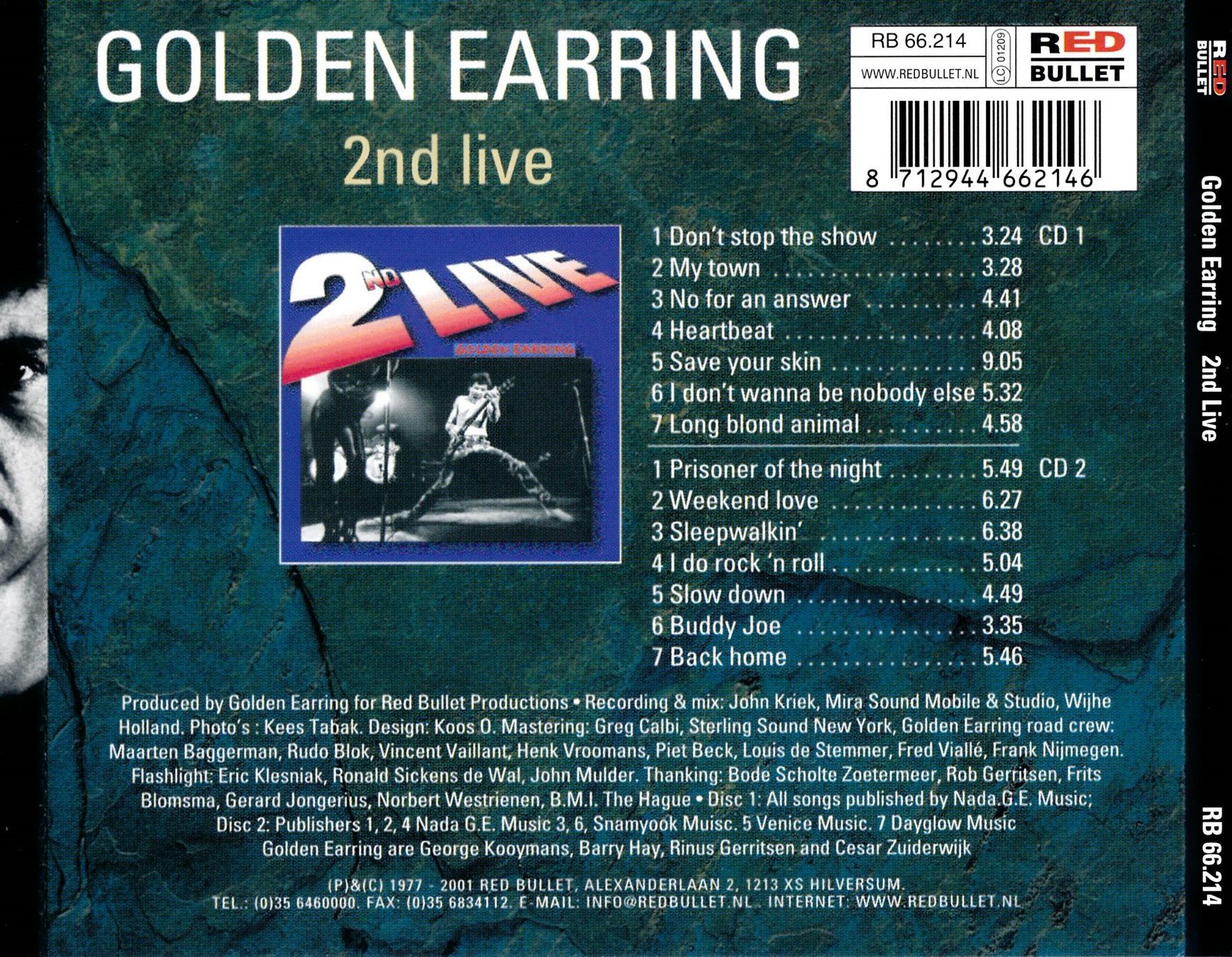 CDs: GOLDEN EARRING - 2nd LIVE (2 CD) – Neu (gemäss Beschreibung) aus Hedingen von Studers 1