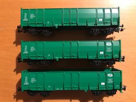 3x PIKO DB Hochbordwagen ITL