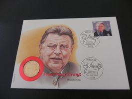 Deutschland 2 Mark 1990 J Franz Josef Strauss Münzbrief 1995